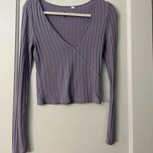 Purple long sleeve shirt